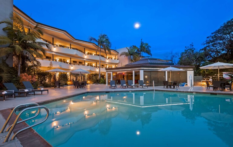 Pool with lounge chairs